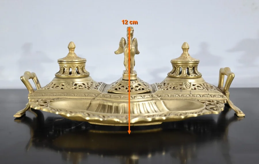 Encrier en Bronze Doré – Fin XIXe