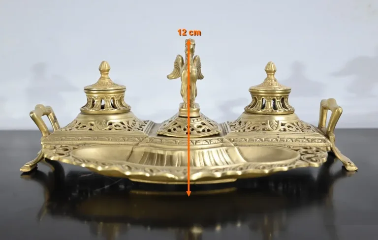 Encrier en Bronze Doré – Fin XIXe