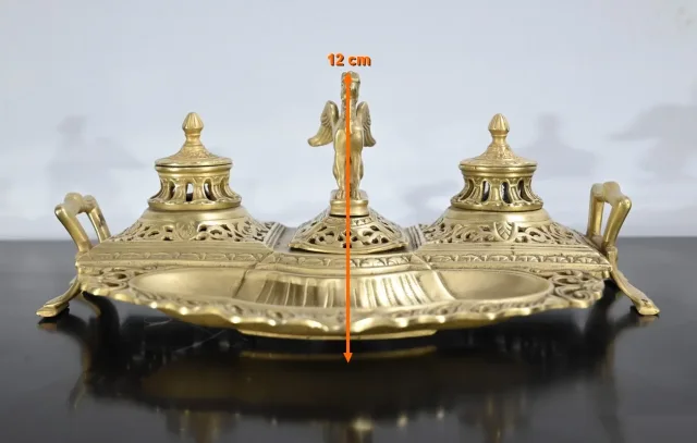 Encrier en Bronze Doré – Fin XIXe