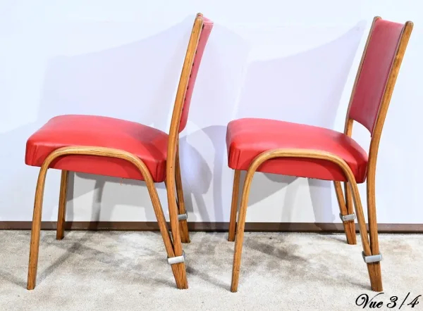 Paire de Chaises « Bow Wood », signée H.Steiner – 1950