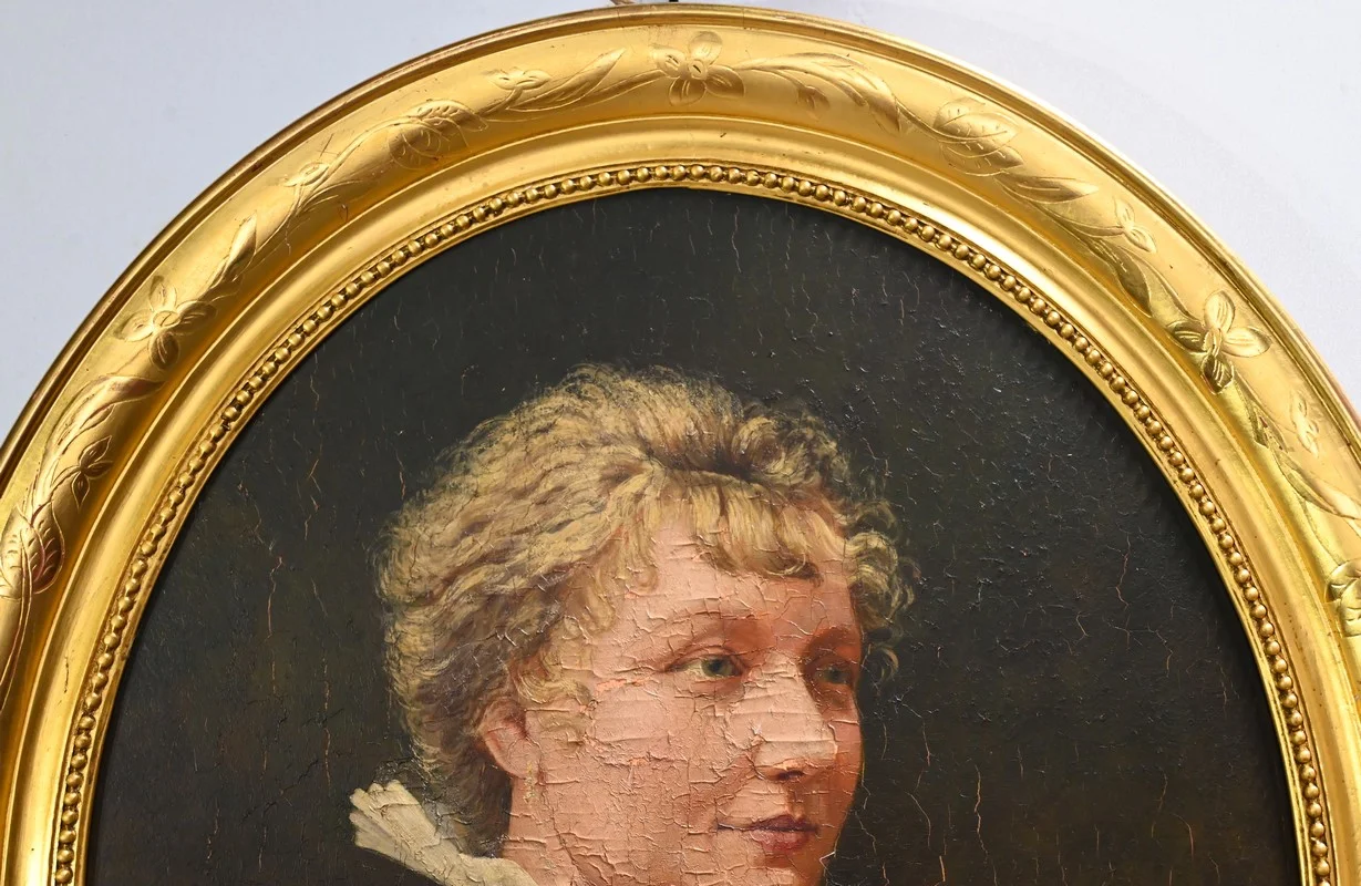 RITRATTO OLIO SU LEGNO DEL XIX SECOLO