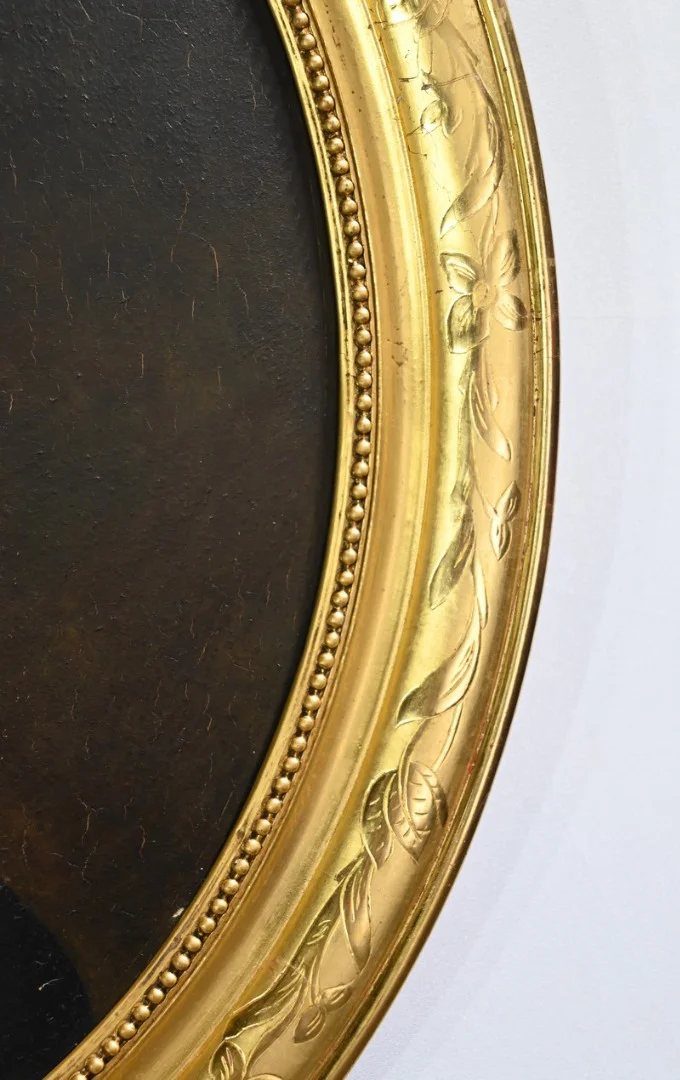 RITRATTO OLIO SU LEGNO DEL XIX SECOLO