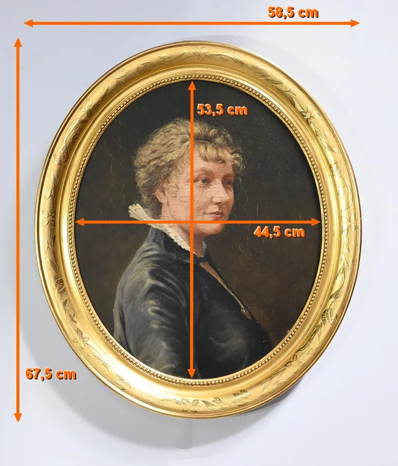 RITRATTO OLIO SU LEGNO DEL XIX SECOLO