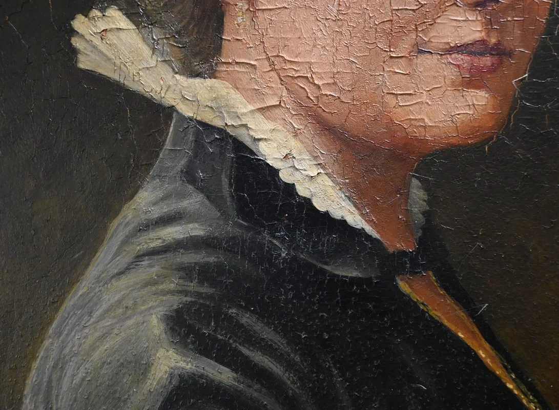 RITRATTO OLIO SU LEGNO DEL XIX SECOLO