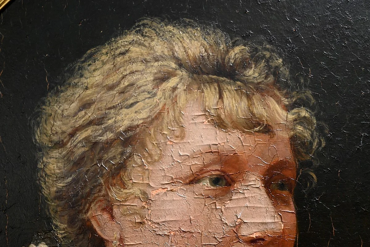 RITRATTO OLIO SU LEGNO DEL XIX SECOLO