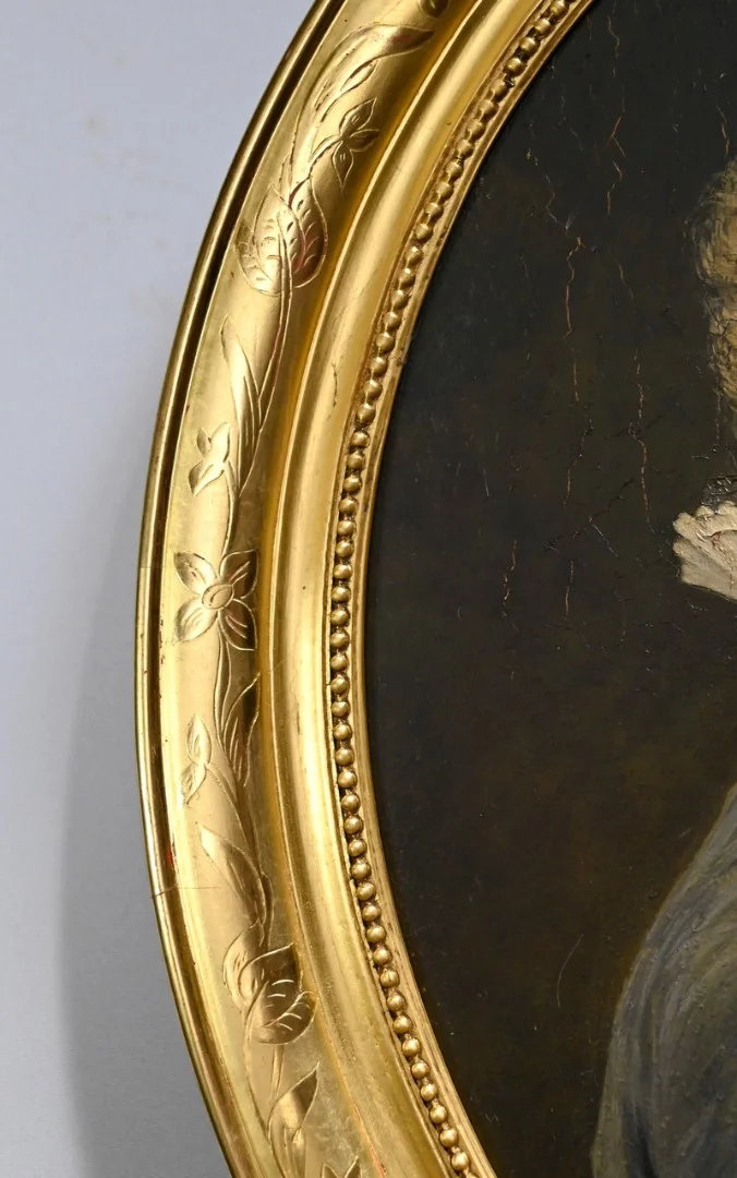 RITRATTO OLIO SU LEGNO DEL XIX SECOLO