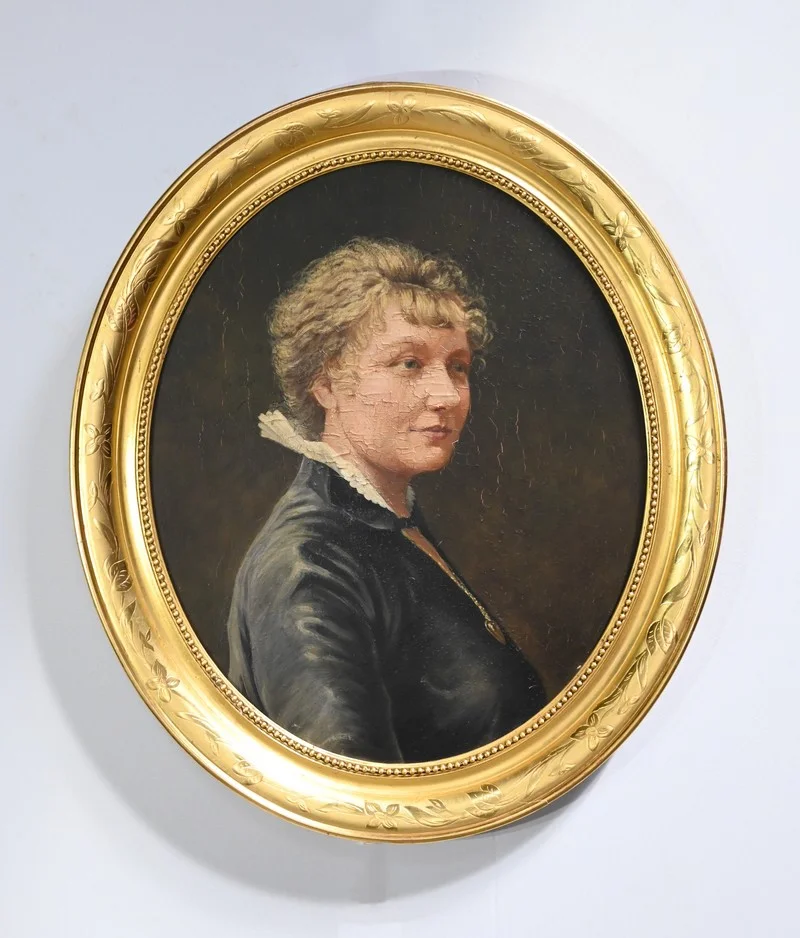 RITRATTO OLIO SU LEGNO DEL XIX SECOLO