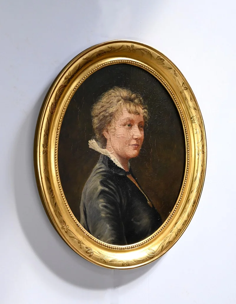 RITRATTO OLIO SU LEGNO DEL XIX SECOLO