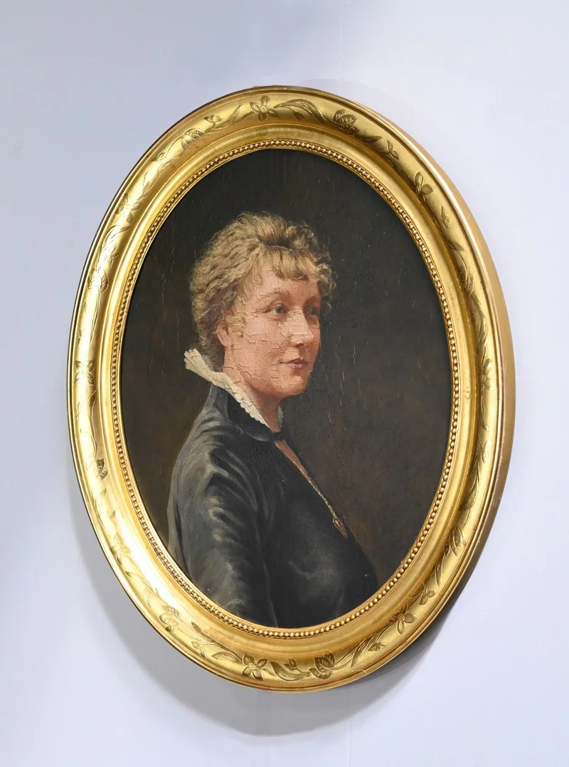 RITRATTO OLIO SU LEGNO DEL XIX SECOLO