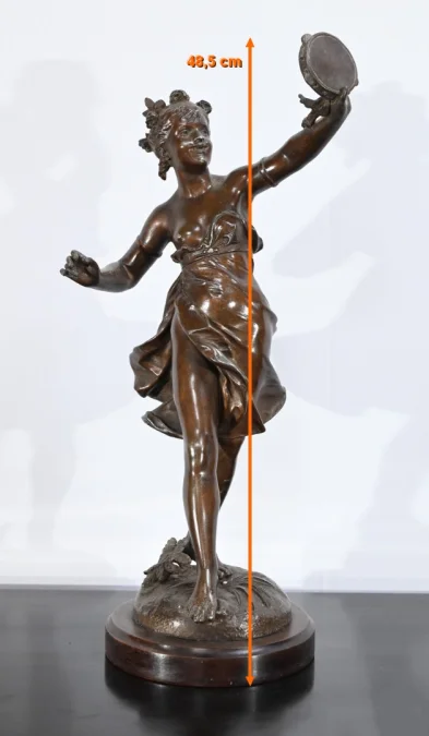 SPELTER-STATUETTE signiert E. BOURET