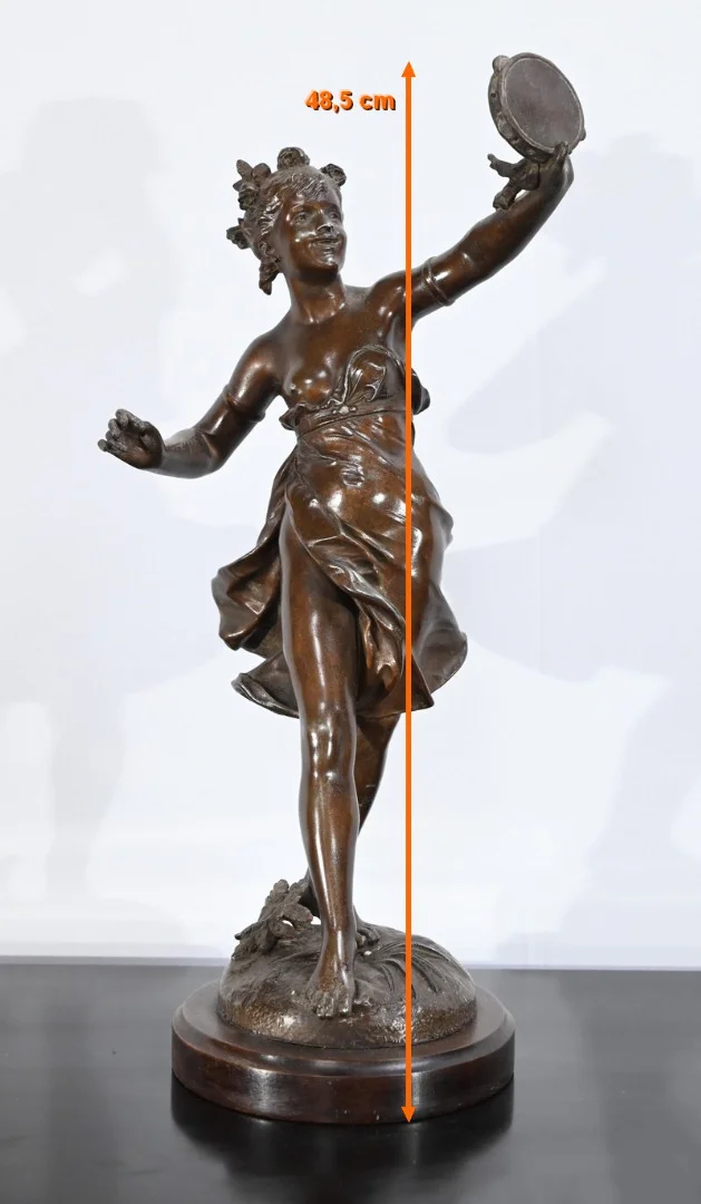 SPELTER STATUETTE signed E. BOURET