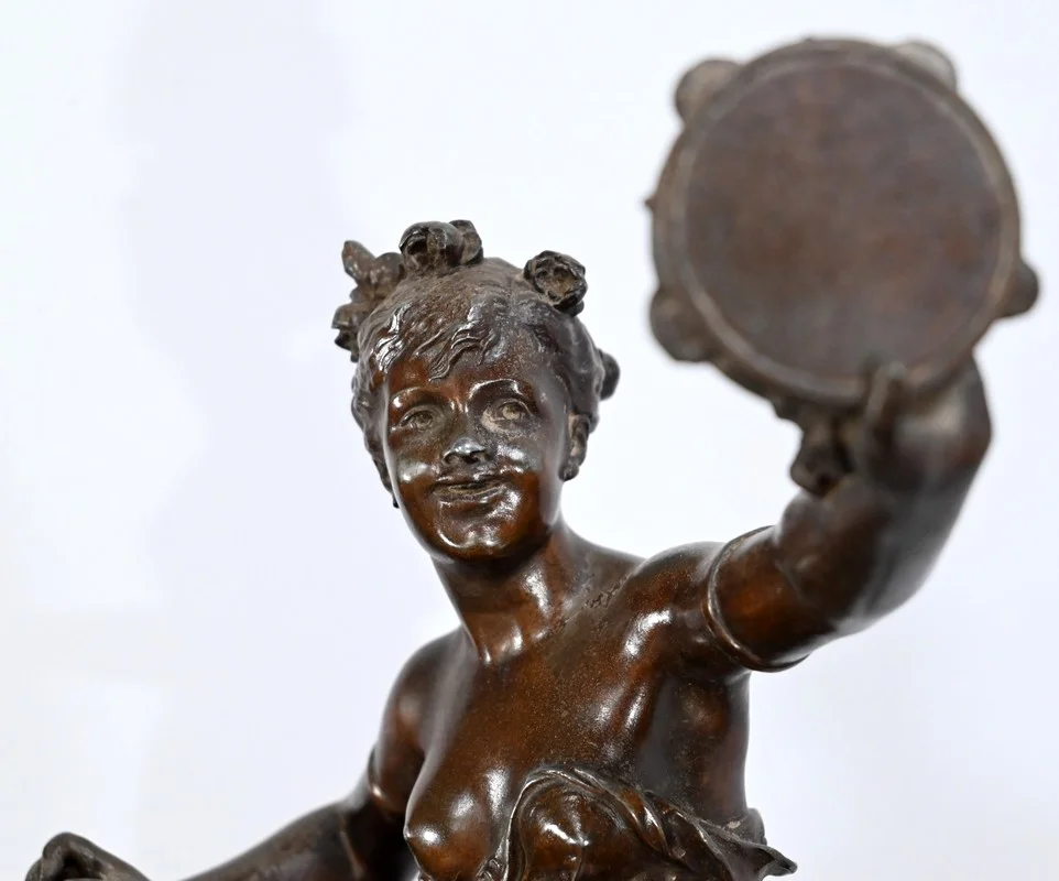 SPELTER STATUETTE signed E. BOURET