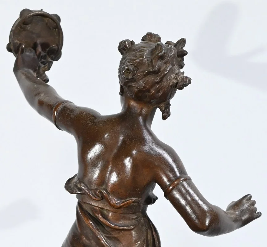 SPELTER STATUETTE signed E. BOURET