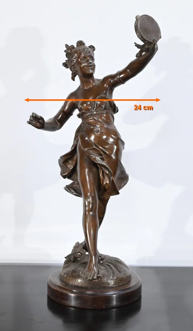 SPELTER STATUETTE signed E. BOURET