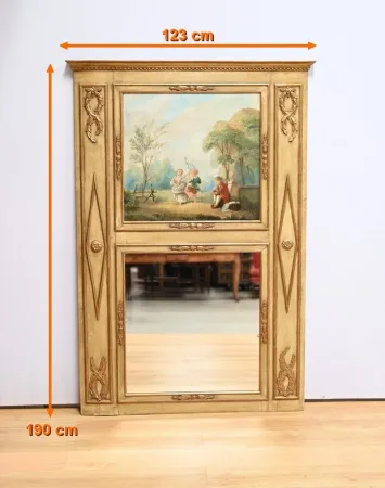 Important Trumeau en Bois Doré, époque Louis XVI – Fin XVIIIe
