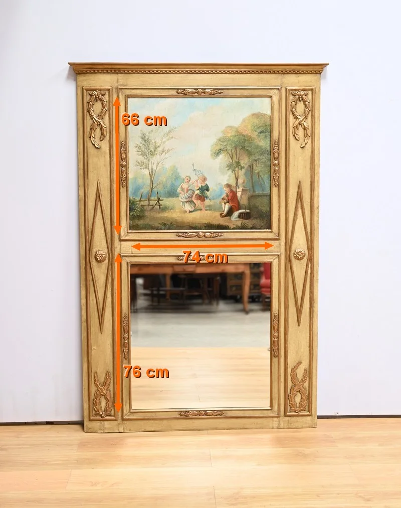 Important Trumeau en Bois Doré, époque Louis XVI – Fin XVIIIe
