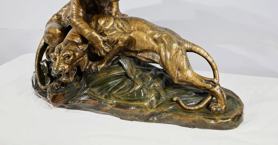 BRONZEN GROEP getekend E. DROUT