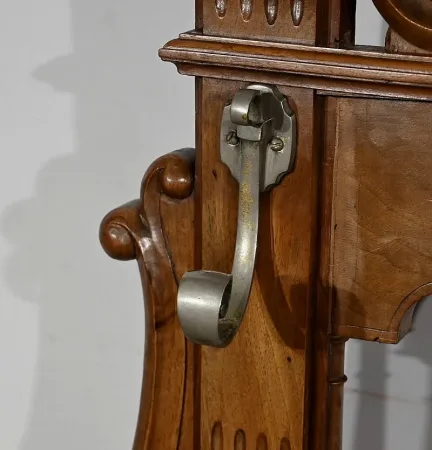 Rare Vestiaire Coffre de Vestibule en Noyer – Fin XIXe