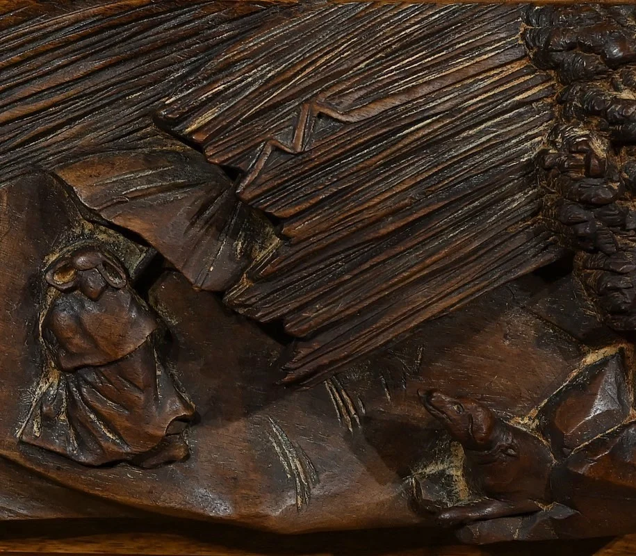 Rare Vestiaire Coffre de Vestibule en Noyer – Fin XIXe