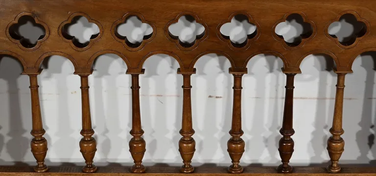 Rare Vestiaire Coffre de Vestibule en Noyer – Fin XIXe