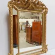 Miroir à Parcloses en Bois Doré, style Louis XIV, époque Napoléon III – XIXe