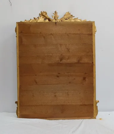 Miroir à Parcloses en Bois Doré, style Louis XIV, époque Napoléon III – XIXe