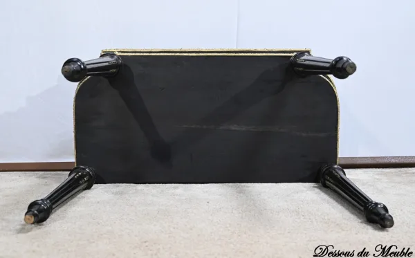 Console Table de Jeux en Bois Noirci, époque Napoléon III – Milieu XIXe