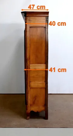 Petite Armoire Bibliothèque en Merisier, style Louis XV – Milieu XIXe