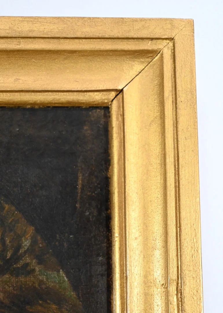 PITTURA A OLIO DELLA VERGINE MARIA CON IL BAMBINO