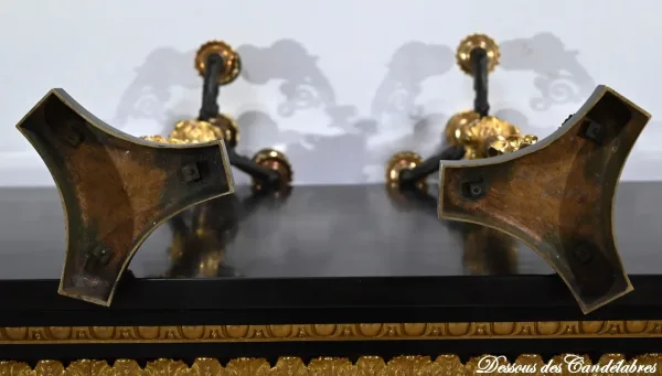 PAIR OF FRENCH  RESTAURATION PERIOD CANDELABRA
