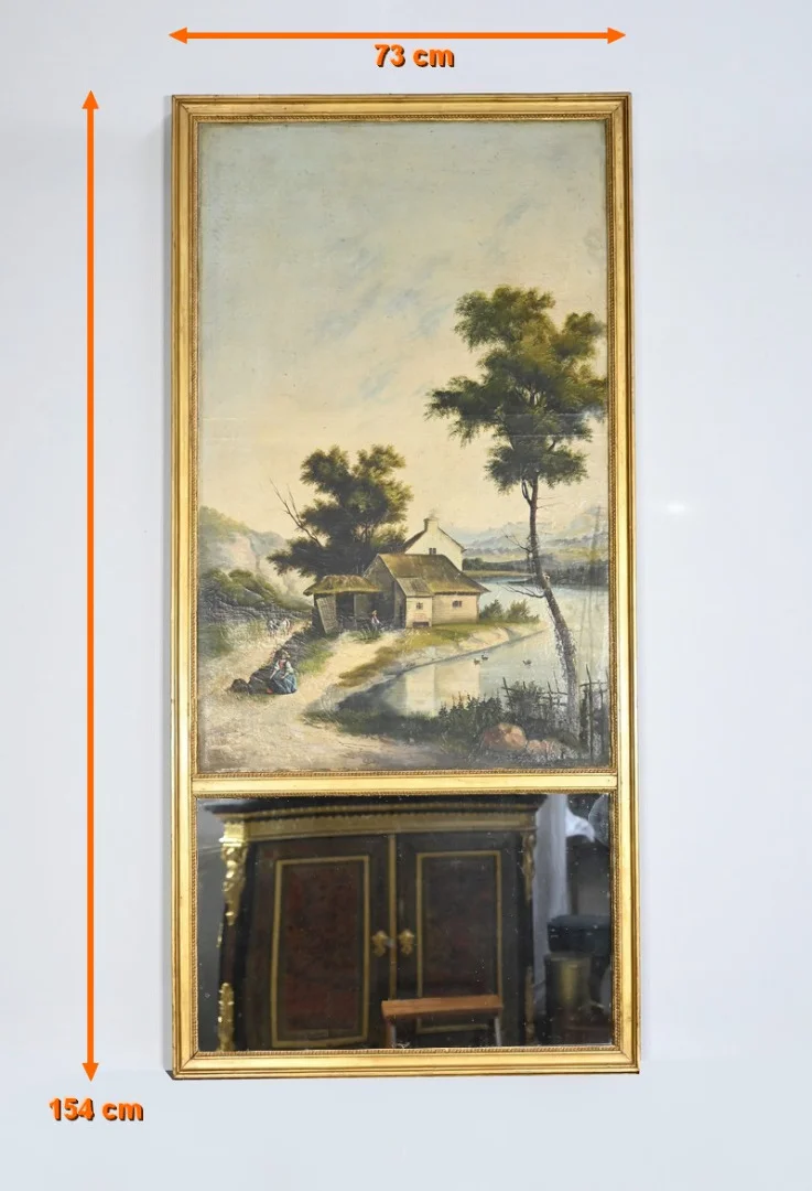 Miroir Trumeau en Bois Doré – Fin XIXe