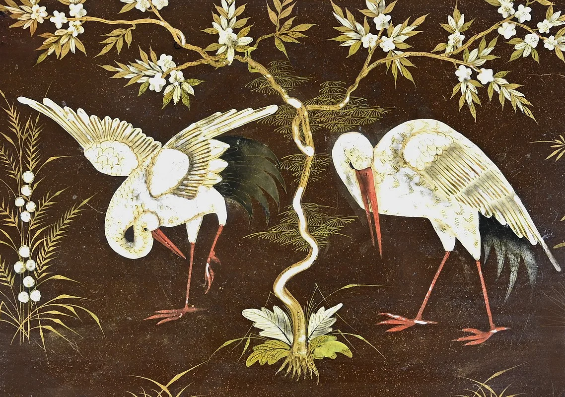 Petite Table à décors Asiatiques – Fin XIXe