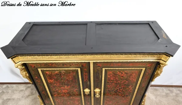Meuble d’Appui en Poirier Noirci, esprit Boulle, époque Napoléon III – Milieu XIXe