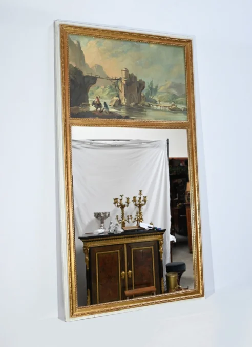 LOUIS XVI STYLE TRUMEAU MIRROR