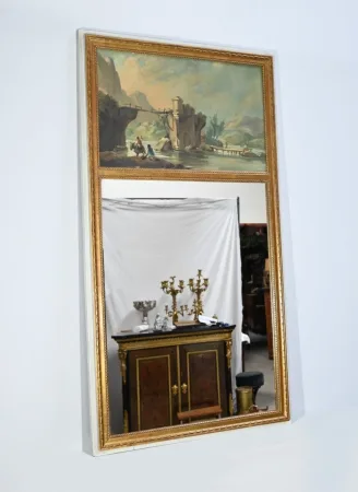Miroir Trumeau en Bois Doré, style Louis XVI – Fin XIXe