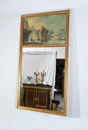 Miroir Trumeau en Bois Doré, style Louis XVI – Fin XIXe