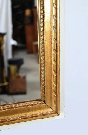 Miroir Trumeau en Bois Doré, style Louis XVI – Fin XIXe