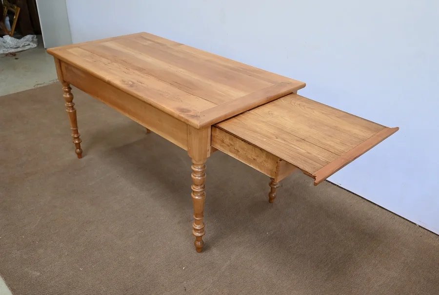 Table rectangulaire en Merisier Blond, style Louis-Philippe – 2ème partie XIXe