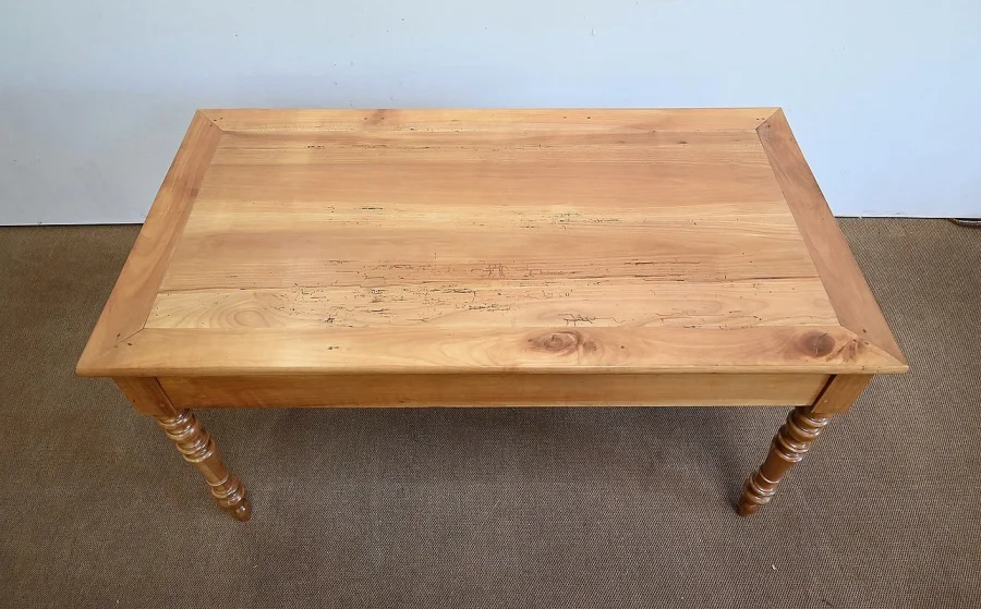Table rectangulaire en Merisier Blond, style Louis-Philippe – 2ème partie XIXe