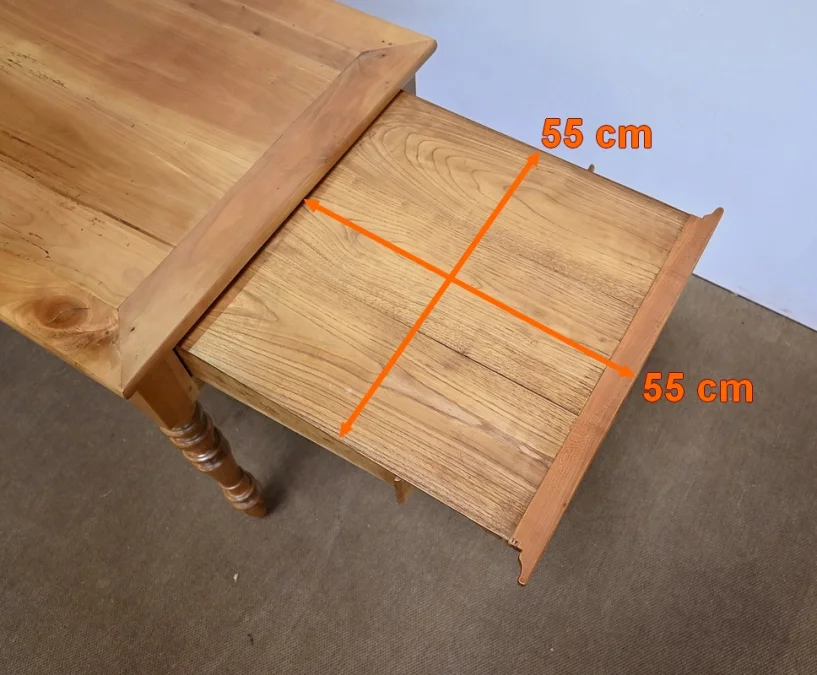 Table rectangulaire en Merisier Blond, style Louis-Philippe – 2ème partie XIXe