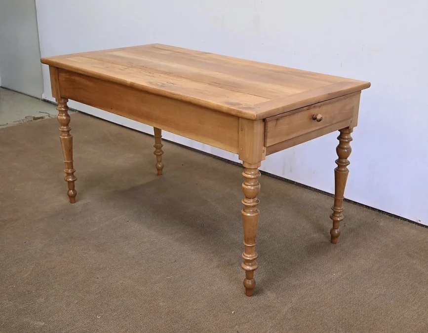 Table rectangulaire en Merisier Blond, style Louis-Philippe – 2ème partie XIXe