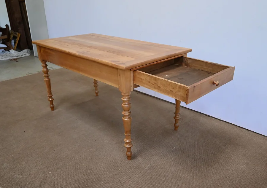 Table rectangulaire en Merisier Blond, style Louis-Philippe – 2ème partie XIXe