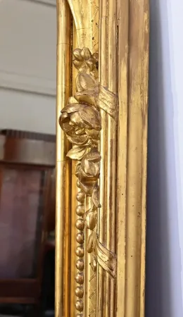 Important Miroir en Bois Doré, style Louis XV – Début XIXe