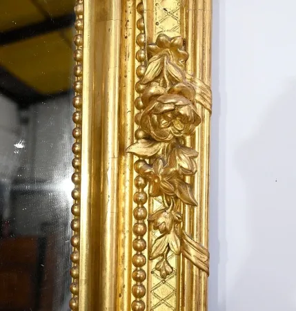 Important Miroir en Bois Doré, style Louis XV – Début XIXe