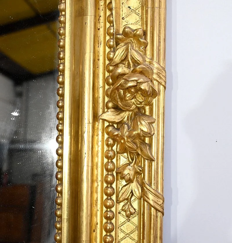 Important Miroir en Bois Doré, style Louis XV – Début XIXe
