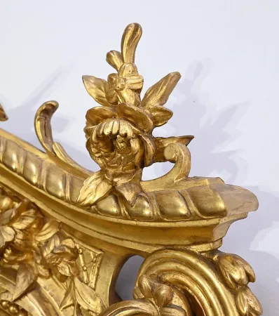 Important Miroir en Bois Doré, style Louis XV – Début XIXe