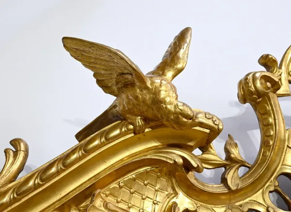 Important Miroir en Bois Doré, style Louis XV – Début XIXe