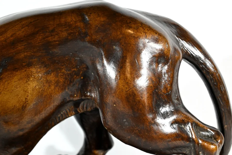 Steingut-Skulptur, signiert von Thomas CARTIER