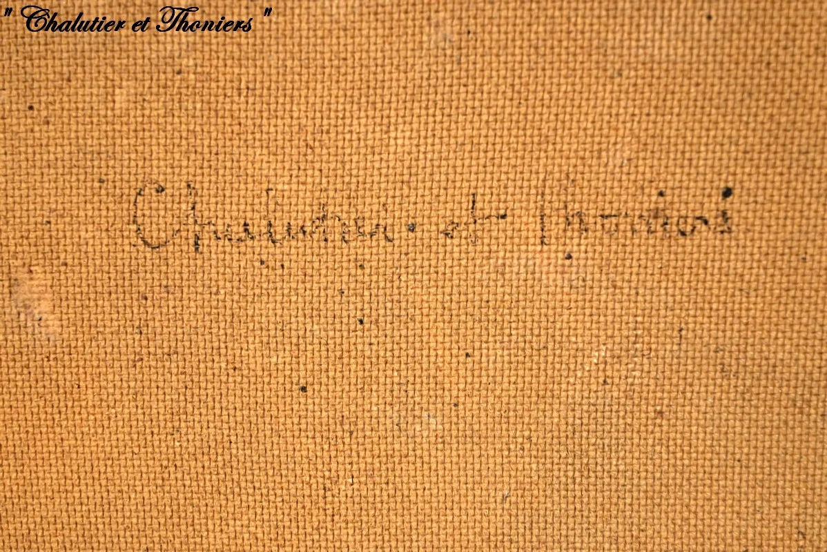 OIL ON HARDBOARD signed by Georges LHERMITTE
