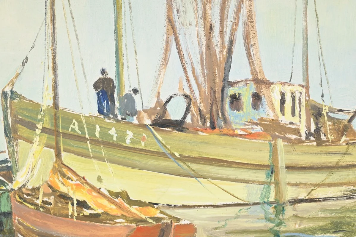 OIL ON HARDBOARD signed by Georges LHERMITTE